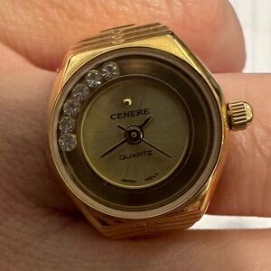 Cenere Quartz Watch Ring